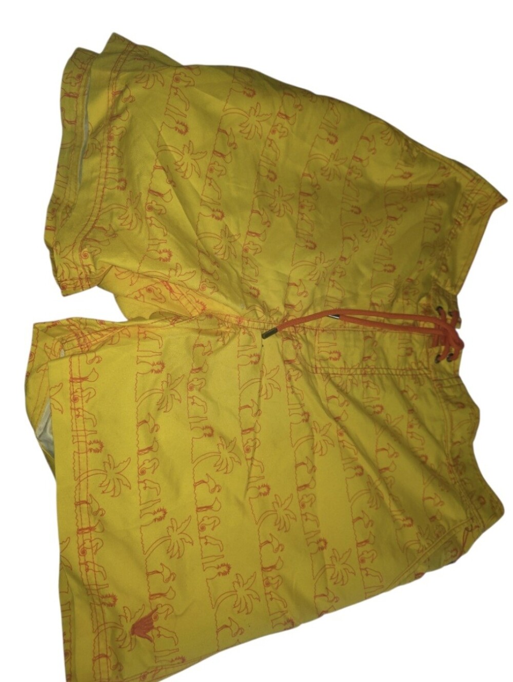 NWT Beach Bros. Swim Trunks Board Shorts Mens Size XL Yellow Pockets Drawstring
